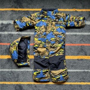 Burton snowsuit and toddler mittens. Never worn. Tags removed.